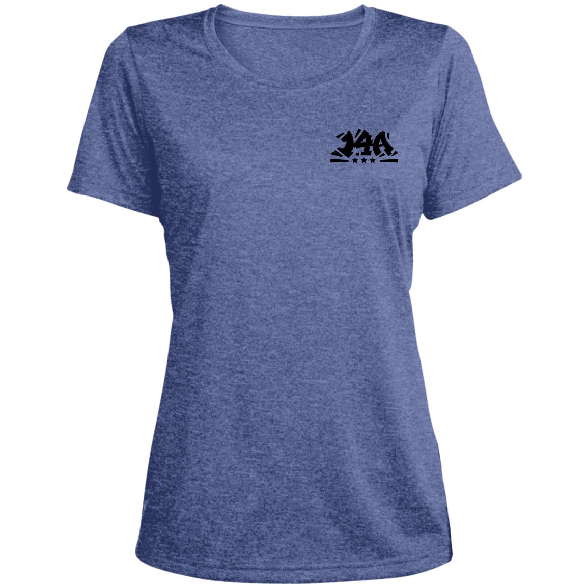 One 4 All Ladies' Heather Scoop Neck Performance Tee