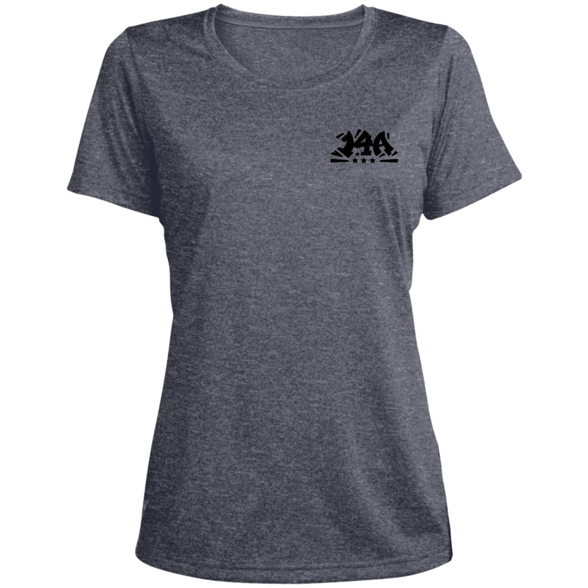 One 4 All Ladies' Heather Scoop Neck Performance Tee