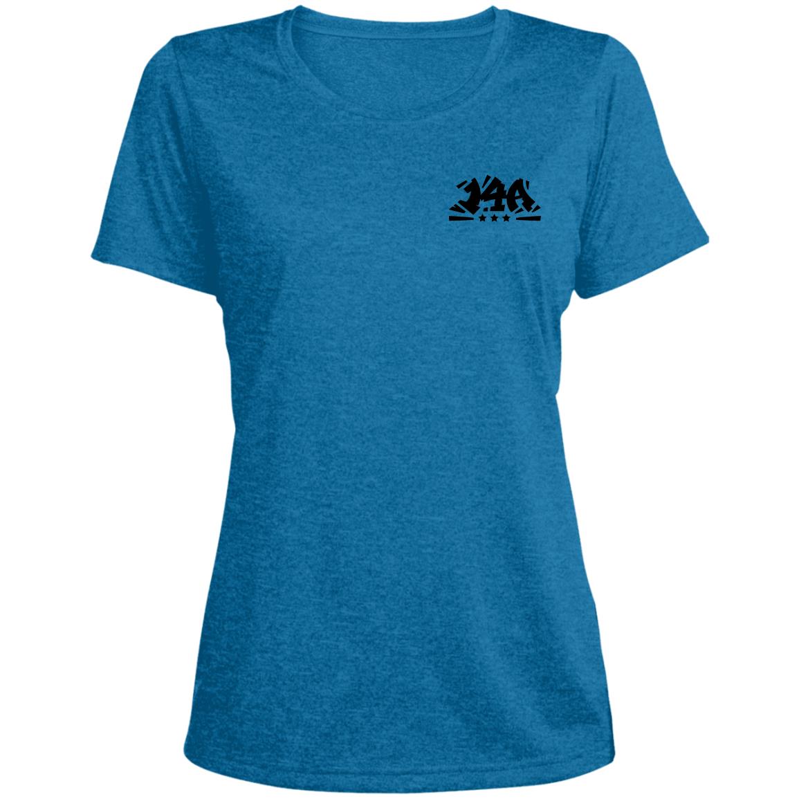 One 4 All Ladies' Heather Scoop Neck Performance Tee