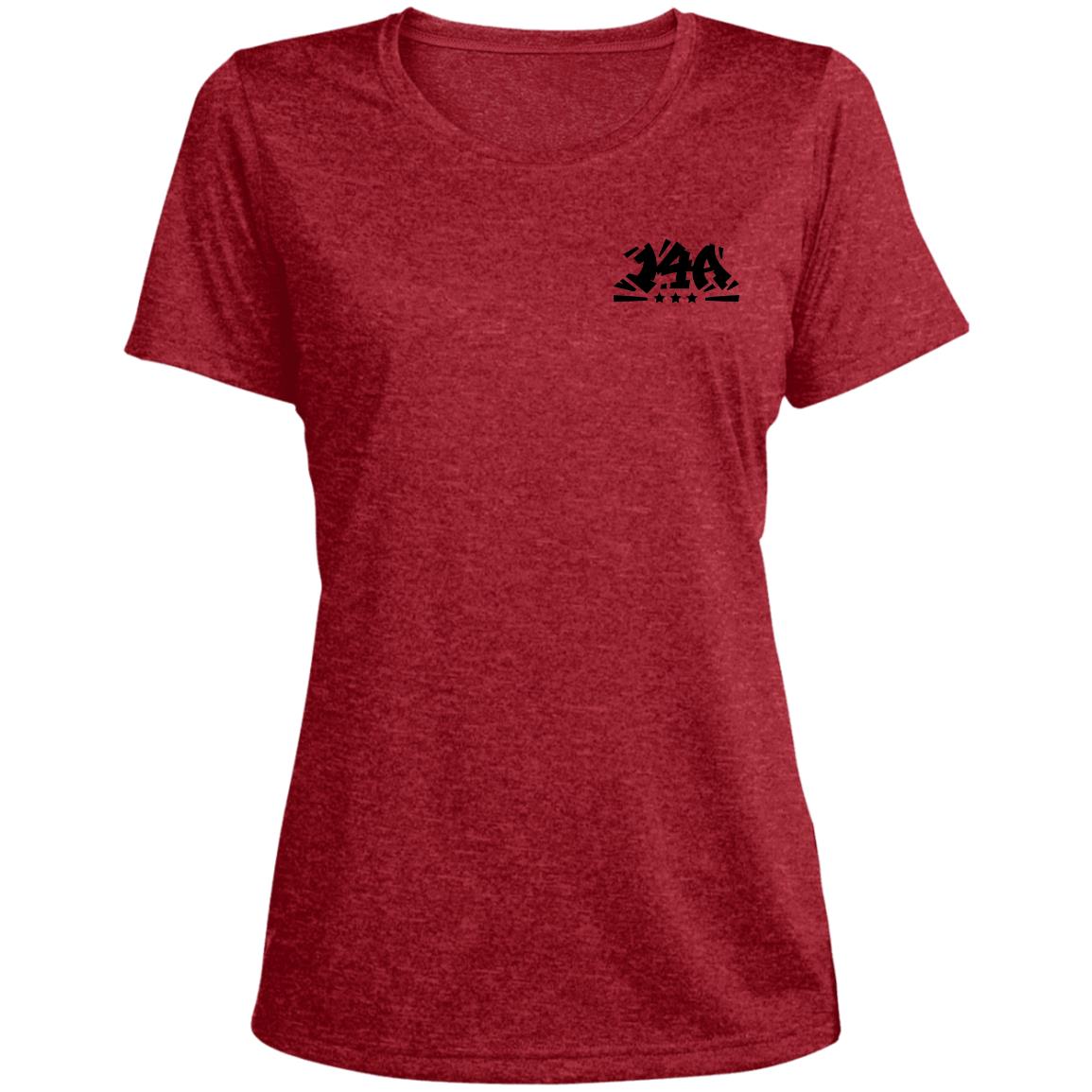 One 4 All Ladies' Heather Scoop Neck Performance Tee