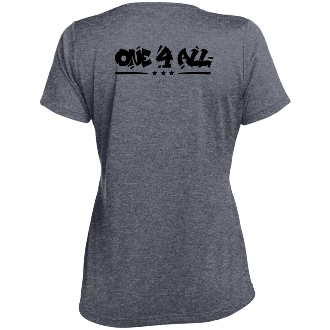 One 4 All Ladies' Heather Scoop Neck Performance Tee