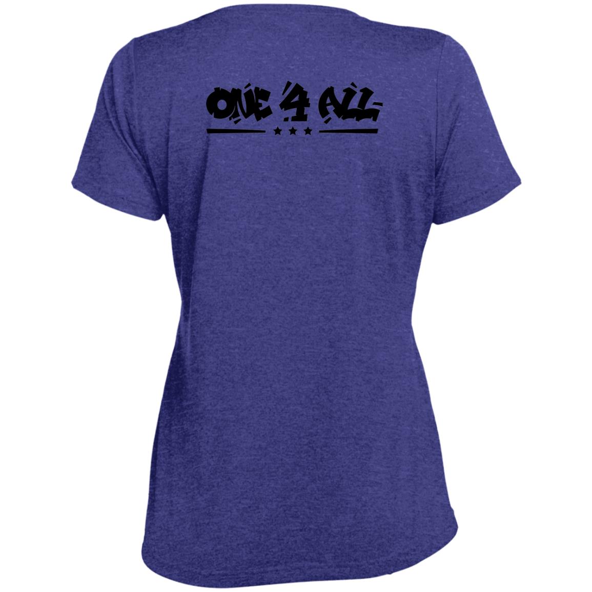 One 4 All Ladies' Heather Scoop Neck Performance Tee