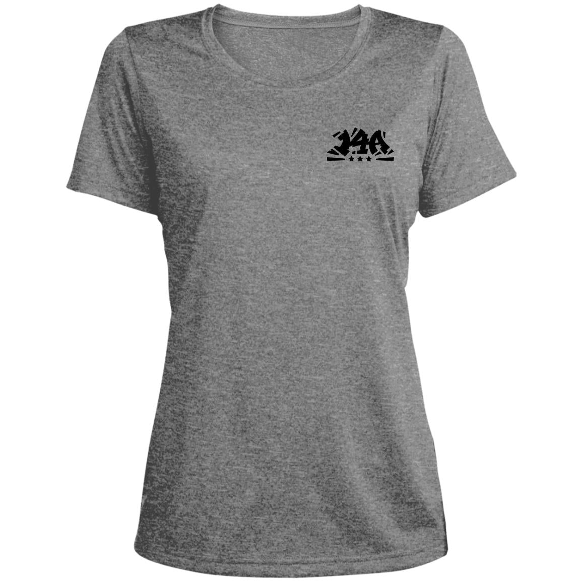 One 4 All Ladies' Heather Scoop Neck Performance Tee